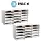 Adiroffice 15-Compartment Cardboard Literature File Organizer, White, PK2 ADI501-15-WHI-2pk - alternate 1